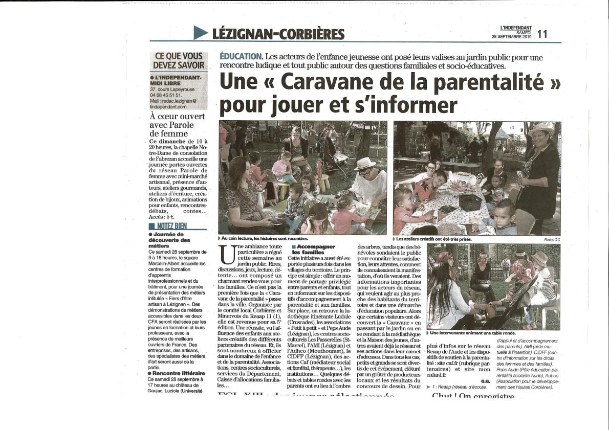 article caravane de la parentalite 2019