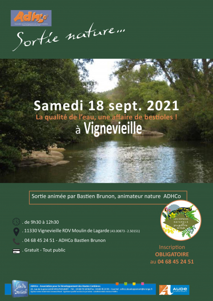 affiche sortie nature Vignevieille